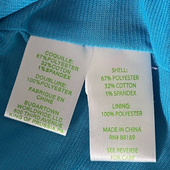 Lilly Pulitzer Ariel Blue Charlena 3/4 Sleeve Dress Size‎ XXS - Picture 15 of 16